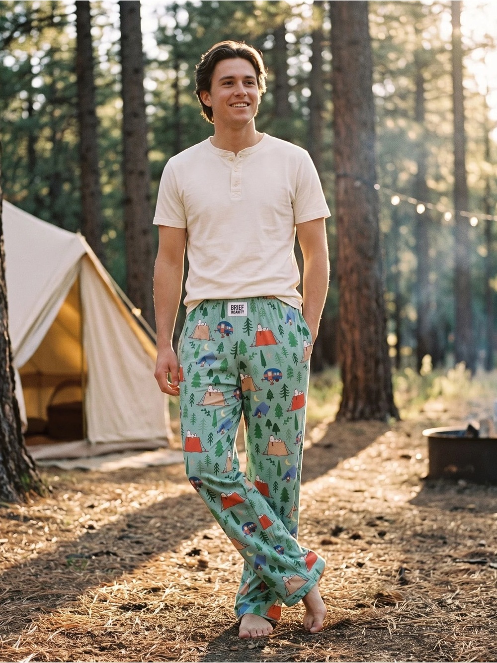 NWT Brief Insanity Snoopy Camp Out Lounge Pants Size Medium